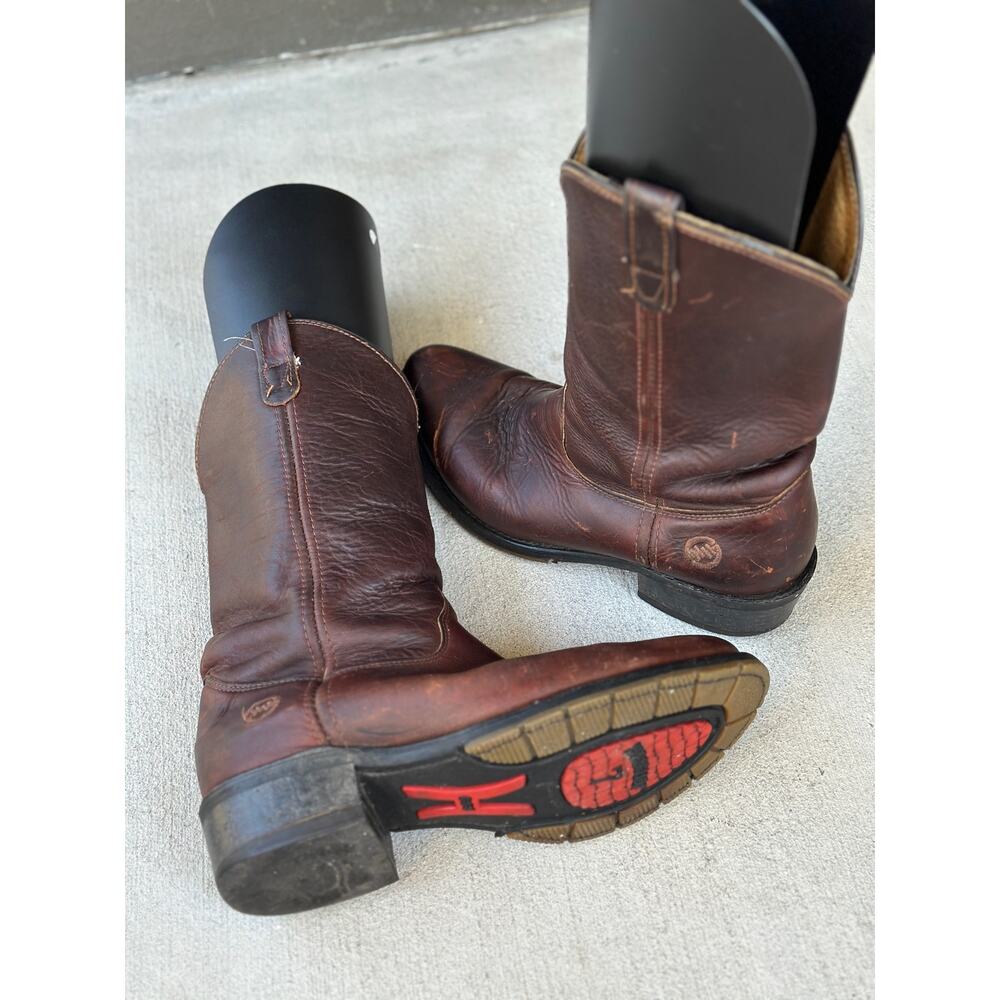 Double-H 1678 Work Western Brown Leather Cowboy Work Boots Men’s Size 11D USA